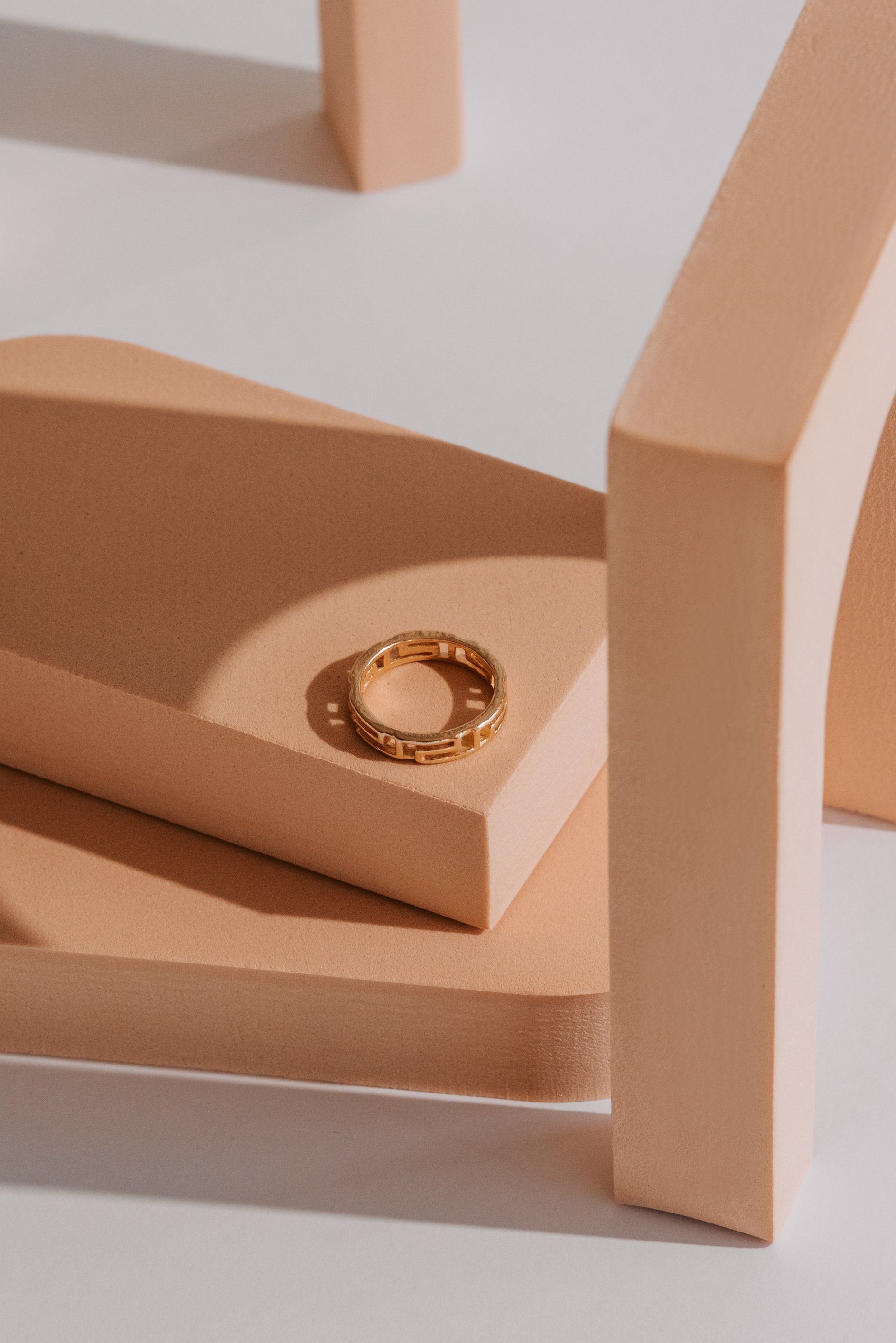 Gold Jewelry on Podium